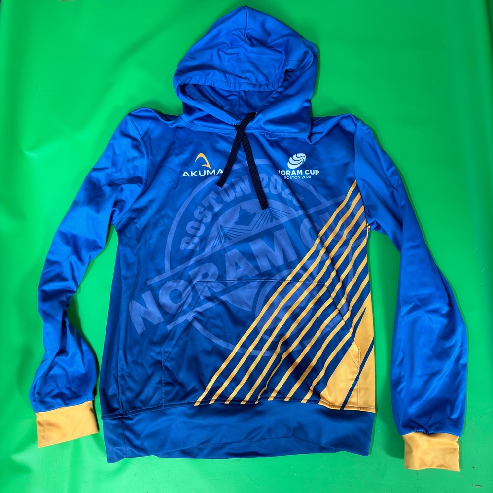 Akuma NORAM Cup Boston 2025 Rugby Hoodie Mens L Graphic Performance Pullover EUC